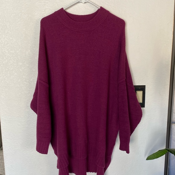 Free People Peached Plum Tunic Sweater - Picture 3 of 7